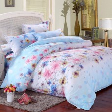 3 Or 4pcs Flower Paint Printing Bedding Sets Pillowcase Quilt Duvet Cover Single Twin Queen Size