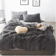 4Pcs Luxury Mink Velvety Bedding Set Winter Soft Quilt Cover Bed Sheet Pillowcase