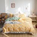 3/4 Pcs Pastoral Floral Daisy Cotton Princess Style Cotton Quilt Cover Korean Style Sheets Girl Heart Dormitory Double
