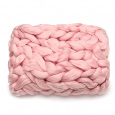 60*60cm Soft Warm Hand Chunky Knit Blanket Thick Yarn Wool Bulky Bed Spread Throw