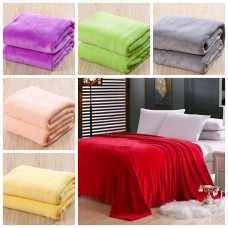 6 Colors 150x200cm Flannel Warm Luxury Coral Blanket Sofa Bed Bedding Warm Soft Quilt