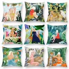 Peach Skin Velvety Pillow Summer Lightweight Pillowcase Sofa Cushion Pillow Custom Waist Pillow Cushion