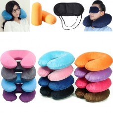 Portable Inflatable U Shaped Travel Air Pillow Neck Support Head Rest Cushion Gift