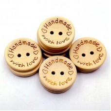 100 Pcs Natural Color Wooden Buttons Emoji Smile Face Letter Button Craft Fabric DIY Accessories