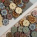 100 Pcs Wooden Decoration Sewing Buttons Washable Creative Knitting Sewing DIY Materials Two Size