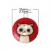 100Pcs 15MM Printed Cute Cat Pattern Wooden Button DIY Handmade Accessories