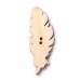 50 Pcs Feather Shape Natural Wood Sewing Buttons Fastness DIY Wooden Buttons Handcraft Material