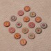 100Pcs Mix Indian Bohemian Wooden Buttons Colorful Washable Round Decorative Sewing Buttons