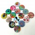 100 Pcs Round Wooden Decoration Sewing Buttons DIY Materials