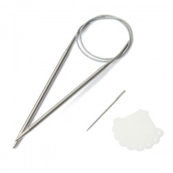 13 Sizes 1-5mm 65cm Stainless Steel Circular Knitting Needles Metal needle