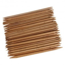 15 Sizes Bamboo Handle Double Point Carbonized Knitting Needle