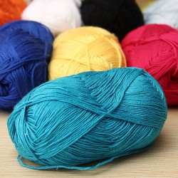 12Color Finger Ring Knitting Yarn Smooth Woolen Cotton Bamboo Yarn Knitted Hat