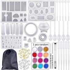 83 Pcs/set Silicone Mold For Resin Silicone uv Resin DIY Clay Epoxy Resin Casting Molds And Tools Set with Storage Bag For Jewelry