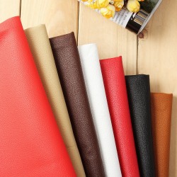 Small Lychee PU Leather Fabric Faux Leather Car Interior Upholstery Leather 0.5X1.5m
