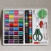 Portable Sewing Kit Threader Needle Tape Measure Scissor Thimble Storage Box Set