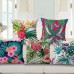 Decorative Throw Pillow Case Fashion Cotton Linen Tropical Plant Flowers Grass Cushion Cover