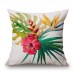 Decorative Throw Pillow Case Fashion Cotton Linen Tropical Plant Flowers Grass Cushion Cover