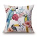 Decorative Throw Pillow Case Fashion Cotton Linen Tropical Plant Flowers Grass Cushion Cover