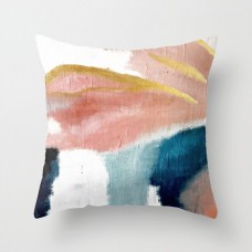 INS Abstract Color Painted Linen Cotton Throw Pillow Cover Windowsill Decor Home Sofa Pillowcases