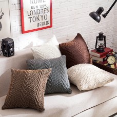 Fashion Knitting Throw Pillow Cases Cafe Sofa Cushion Cover Home Decor