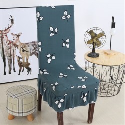 Elastic Stretch Chair Seat Cover With Skirt Hem Dining Room Home Wedding Decor
