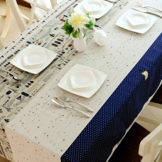 Aircraft Pattern Cotton Linen Tableware Mat Table Runner Tablecloth Desk Cover Heat Insulation Bowl