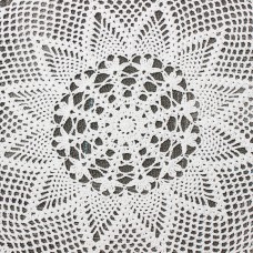 60cm Handmade Crochet Lace Placemat Doilies Cotton Round White Tablecloth Home Decor