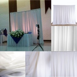95''x59'' White Sheer Sick Drapes Panels Hanging Curtains Wedding Party Decor